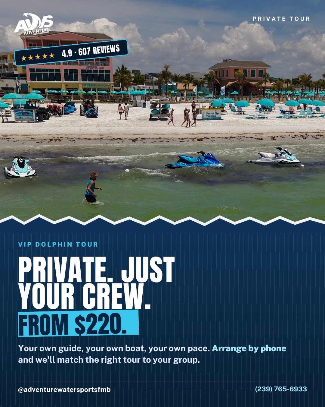 Private VIP dolphin tour post